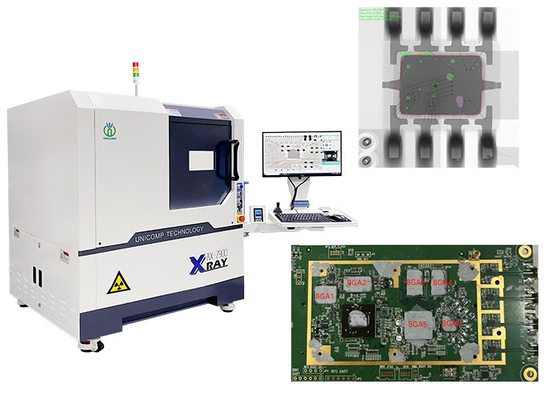 آلة الأشعة السينية PCB خارج الخط بقدرة 90 كيلو فولت Unicomp AX7900 لكرات لحام IC وBGA