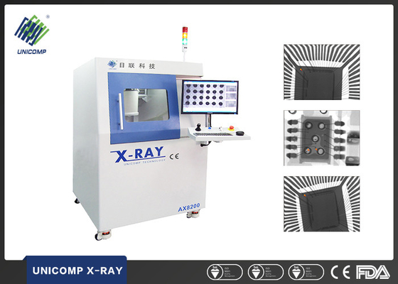 Unicomp AX8200 مع جهاز FPD 100kv Pcb X Ray لاختبار جودة PCBA