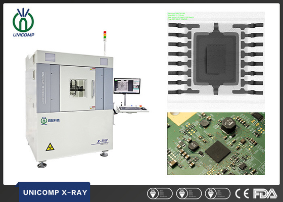 Unicomp غير متصل بالإنترنت عالي الاختراق microfocus 130kV Xray Machine AX9100 لفحص جودة لحام SMT PCBA CPU IC