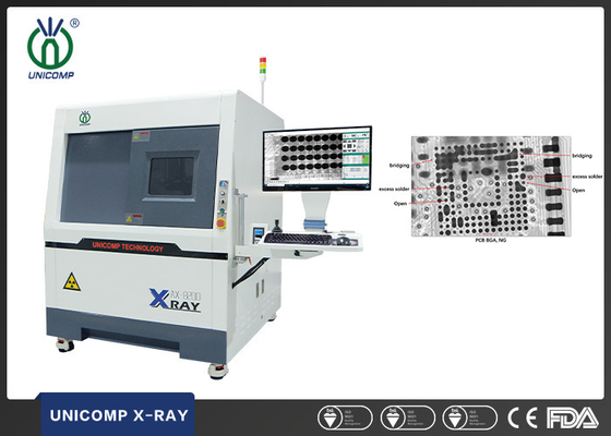 Unicomp AX8200MAX 5um آلة الأشعة السينية ذات التركيز الدقيق لفحص عيوب اللحام EMS Automotive PCBA BGA QFN CSP