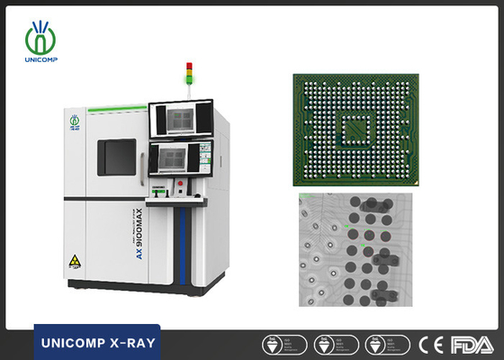 آلة الأشعة السينية من 130KV Micron Focus Spot Size Tube AX9100MAX مع أجهزة كمبيوتر مزدوجة للفحص PCB&amp;BGA
