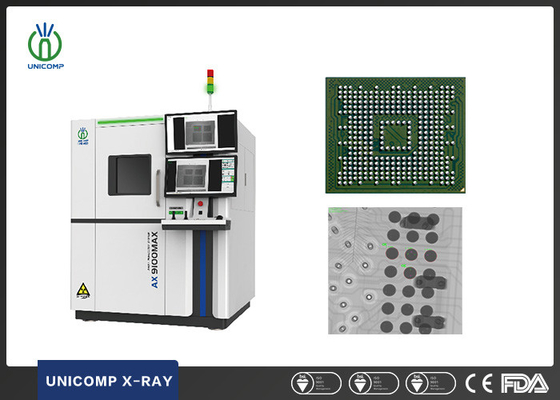 لوحات إلكترونية آلة الأشعة السينية 2D و 2.5D AX9100MAX مع طاولة دوران 360 درجة لـ BGA&amp;PCB