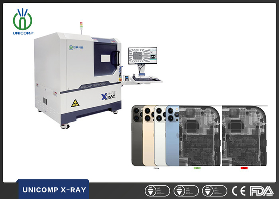 CNC المبرمجة التفتيش التلقائي الإلكترونيات آلة الأشعة السينية Unicomp AX7900 مع زاوية الانحناء 60 درجة للتفتيش الهاتف المستخدم