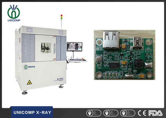 نظام فحص BGA QFN Unicomp X Ray 130KV مع حركة 6 محاور